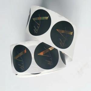 Tùy chỉnh sinh thái thân thiện dính nổi Glossy Matte dập nổi nhãn dán vòng tròn nhãn cho nhựa và giấy cốc cà phê - Product Image 3