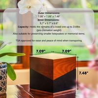 Urnes funéraires artisanales en bois de noyer pour cendres humaines, urne de crémation pour adulte, urne commémorative en bois, capacité de 216 lb