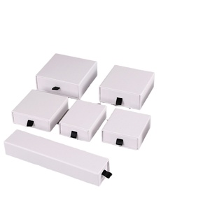 Custom Logo Paper <b>Slide</b> Drawer Box Jewellery Packing Rings Gift White Cardboard Jewelry Packaging Boxes - Product Image 1