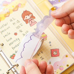 Set di Nastri Washi LABON Dreamy Cloud con Bordi Ondulati e Lamina Dorata, Nastro Decorativo per Journaling, Fai-da-Te, Artigianato e Scrapbooking - Product Image 4