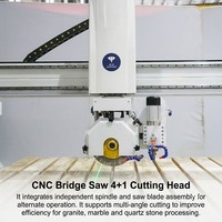 Scie à pont CNC industrielle 3200x2000mm pour marbre avec lame de 350mm pour la découpe de comptoirs de cuisine et de vasques
