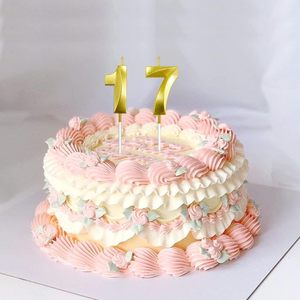 0-9 Verjaardagskaars Feestartikelen Verjaardagsdecoratie Goud Nummer Kaars Voor Jubileum Huwelijksfeest Kaarsen - Product Image 2