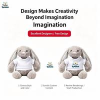 Fabricant de lapins en peluche doux à longues oreilles personnalisés, OEM ODM, vente en gros, mascotte personnalisée pour la promotion d'entreprise, souvenir