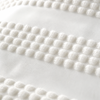 Ensemble de couette d'hiver en jacquard tissé blanc capitonné, housse de couette en microfibre texturée, pour la maison et l'hôtel