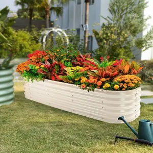 Home Giant Corrugated Steel Raised Garden Bed Flower Pot Outdoor Planter Box Garden Supplies