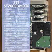 ST2000DM006 Internal 3.5 Inch 2TB HDD 7200RPM 64MB SATA Hard Drive Penyimpanan PC Desktop Hard Disk Drive Penyimpanan Data Server Rumah