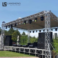 Estructuras de Exhibición para Interiores, Podio de Escenario Exterior de Aluminio, Sistema de Estructura de Techo Curvo Triangular, Plataforma para Eventos y Conciertos