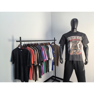 Camiseta de Hombre de Cuello Redondo, 100% Algodón, Lavado Ácido, Resistente a la Decoloración, Talla Grande, para Fin de Semana, Etiqueta Personalizada - Product Image 1