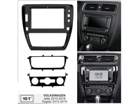 Kit de Instalación de Radio para Auto de 10.1 Pulgadas, Panel de Reequipamiento, Compatible con Volkswagen Jetta Sagitar