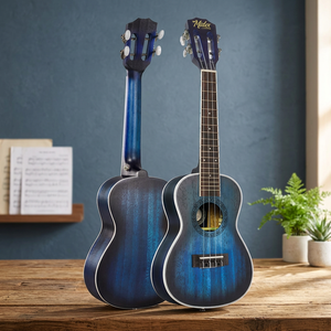 Ukelele de Concierto Midex CN-23 de Madera Maciza de Alta Calidad con Mástil de Sapele, Funda Acolchada y Colgador de Pared - Product Image 3