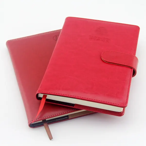 A5 Logo Customized PU Leather Diary Note Book Custom Hardback Paper Journal Notebook