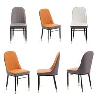 Chaise de salle à manger de luxe orange à dossier haut, design minimaliste, pour la maison et les restaurants, avec dossier confortable – Prix de gros
