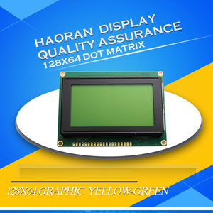 12864A จอแสดงผล STN <span class=keywords><strong>LCD</strong></span> <span class=keywords><strong>128X64</strong></span>กราฟิกดอตเมทริกซ์สีเหลืองสีเขียวแบบขนานจอ <span class=keywords><strong>LCD</strong></span> MCU - Product Image 2