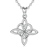 925 Sterling silver amore infinito fortunato celtica irlandese knot collane a catena del pendente per le donne