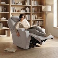 Canapé inclinable électrique PUZE Q701 COMODO, chauffant, avec télécommande intelligente USB, porte-gobelet intégré, design moderne, extensible en bois