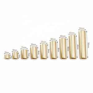 Embout de serrage en métal classique de luxe en laiton pour sacs et sangles, connecteur à sertir en alliage de zinc pour sangles et tissus - Product Image 2