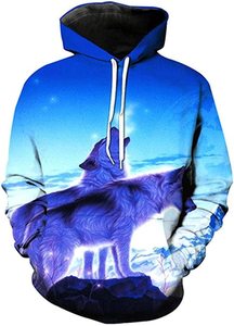 Fitspi – pull à capuche avec fermeture éclair, motif loup 3d, pour adultes et enfants, sweat-shirt grande taille, vente en gros - Product Image 4