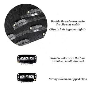 Extensions de cheveux brésiliens 100% Remy, invisibles, double trame, machine à double trame, sans couture, paquet de 4 pinces à cheveux, cheveux humains plus foncés - Product Image 5