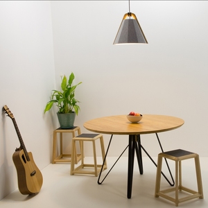 Forma di poligono feltro fonoassorbente LED pendente leggero tessuto <span class=keywords><strong>sospensione</strong></span> acustica <span class=keywords><strong>paralume</strong></span> <span class=keywords><strong>per</strong></span> decorazione di spazi di lavoro - Product Image 2