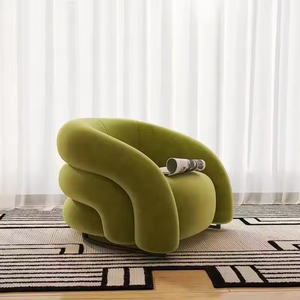 Fashion Simple Personality Leisure <b>Sofa</b> Chair Light Luxury Velvet Single <b>Sofa</b> Living Room Chair - Product Image 5