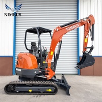 Excavatrice sur chenilles de 4 tonnes homologuée NIMBUS CE EPA EuroV ISO, à double vitesse, avec moteur dissimulé, pour utilisation agricole