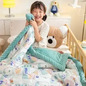 Support Customization High Quality Skin Friendly Heavy Glass Beads Filled Weighted Blanket Weighted Blanket For Kids