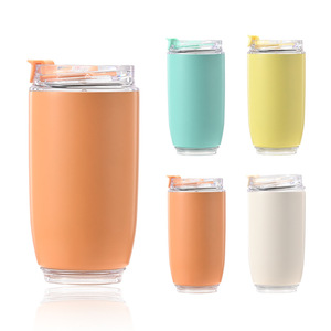 Taza de viaje térmica de café al vacío de acero inoxidable con doble pared en forma de U para ir a la cafetería taza térmica taza de café - Product Image 5