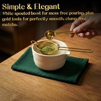 Geling, fournisseur chinois, bol à thé en céramique Matcha Chawan, ensemble mignon, vente en gros, ensemble de thé Matcha avec boîte cadeau