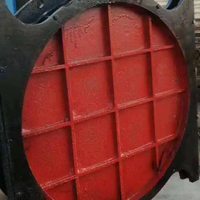 Porte ronde en fonte résistante à la corrosion avec composant central à engrenages pour traitement de l'eau – Fourniture directe usine