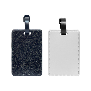 Vuelo viaje Rosa brillo rectángulo sublimación espacios en blanco equipaje etiquetas PU cuero para DIY nombre etiqueta insignia sublimación - Product Image 4
