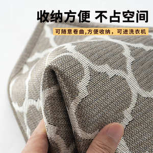 Alfombra de Baño Minimalista Rectangular con Patrón Geométrico, de Fibra de Poliéster Absorbente y Antideslizante para Uso Doméstico - Product Image 4