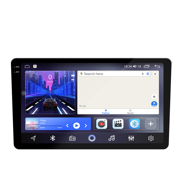 MeiHua 9.5" 2K Android 13 Car DVD Player GPS Navigation 8 Core 2.0GHz Radio Amplifier Portable FM Features Android Built-in GPS