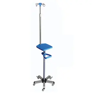 Mt acciaio inossidabile medical hospital IV pole monitor stand palo portatile regola altezza pieghevole IV supporto per perfusione per infusione