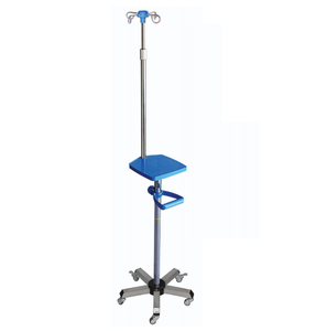 Tiang Monitor Perawatan Medis dari Baja Anti Karat, Tiang <span class=keywords><strong>IV</strong></span> Portabel, Dapat Disesuaikan Tingginya, Dapat Dilipat, Penyangga Infus Perfusion - Product Image 1
