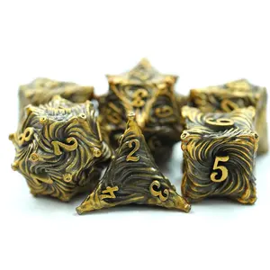 Dados poliédricos personalizados Dungeons & Dragons Consejos de juego Juegos de dados Antiguos juegos de dados de metal D & D