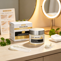 Crème hydratante pour le visage à la mucine d'escargot, marque privée, acide hyaluronique, hydratation intense, crème lissante pour le visage, personnalisable