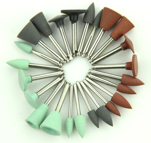 Fraises de polissage en silicone, granulométrie moyenne, de couleur rose, pour céramique, à usage manuel - Product Image 1