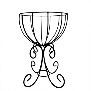 Newest Design Garden Urn Four <b>Legs</b> Home Garden Decoration Decorative Garden Urn Metal Iron Wire Powder Coated Finished - Product Image 1