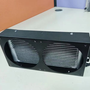 เครื่องแลกเปลี่ยนความร้อนแบบครีบอะลูมิเนียม3003พร้อมพัดลมสำหรับเครื่องระเหยน้ำคอนเดนเซอร์และเครื่องทำความเย็นด้วยอากาศ - Product Image 1