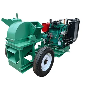 Small multi-functional portable woodworking machinery processing and manufacturing corn cob grinder log cutting chipper
