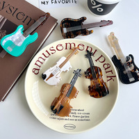 DOWELL Nouvelle Arrivée Pince à Cheveux en Acétate Violon Basse, Design Unique de Luxe Léger, Pince Requin pour Queue de Cheval Haute