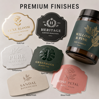 Étiquettes personnalisées transparentes pour pots de miel avec encre blanche et feuille d'or pour l'emballage alimentaire