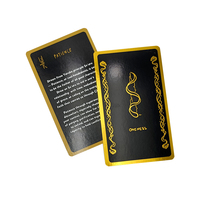Fabricant de cartes d'affirmation d'estampage en or de luxe avec logo personnalisé Affirmations avant et arrière en papier
