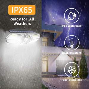 Waterdicht Op Zonne-energie Draadloze Beveiliging Lichten Led <span class=keywords><strong>Motion</strong></span> Sensor Gemonteerd Flood Verlichting Tuin Solar Wandlamp Lamp Outdoor - Product Image 5
