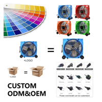 Ventilateur de ventilation industriel à haute pression de 36 pouces avec échappement électrique mobile à 3 vitesses personnalisable OEM