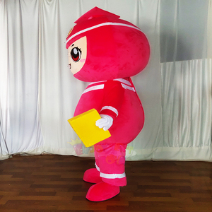 Costume da Mascotte Personalizzato Rosso per Adulti, Abito da Eroe per Eventi Scolastici/Carnivali Sportivi/Educativi - Product Image 3