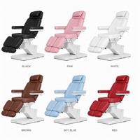 Table de massage électrique à 3 moteurs, réglable en hauteur, avec dossier et repose-jambes, pour spa, salon de beauté, soins du visage, capacité 200 kg