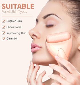 Personnalisé 2 têtes de rouleau rouleau de glace en silicone pour moule de refroidissement du visage et <span class=keywords><strong>contour</strong></span> du visage globes de glace pour le visage cube de visage - Product Image 4