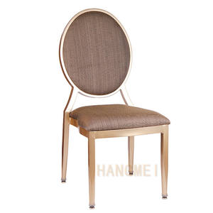 SILLA DE BODA louis con marco de metal marrón de lujo, venta al por mayor - Product Image 3