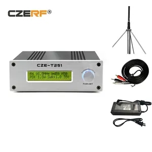 CZE-T251 25W 8-10公里无线广播调频发射机25w无线电台，带电源适配器天线